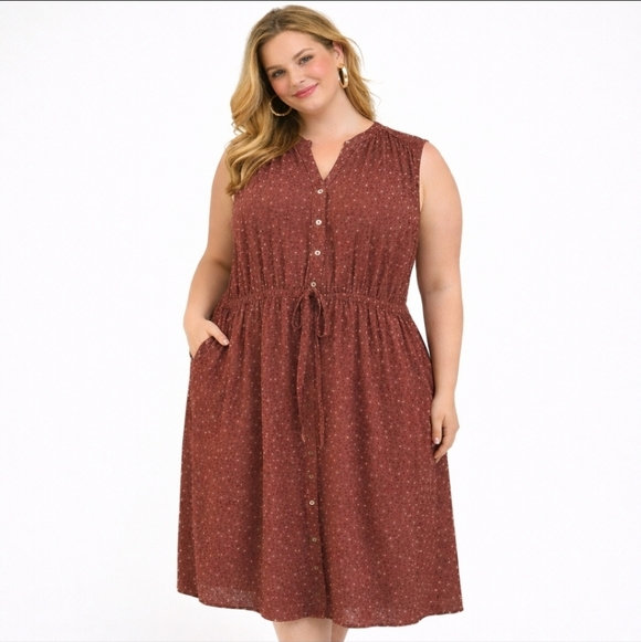 Penningtons Dresses & Skirts - In Every Story Penningtons Sleeveless Dress Brick Red 4X Plus Size NEW
